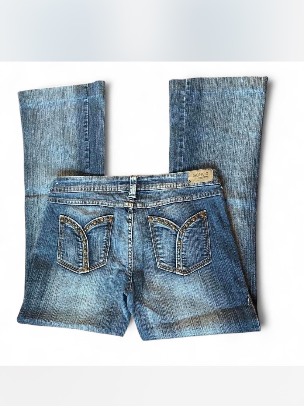 Vintage Y2K Bongo Bootcut Low Rise Embellished Pocket Jeans